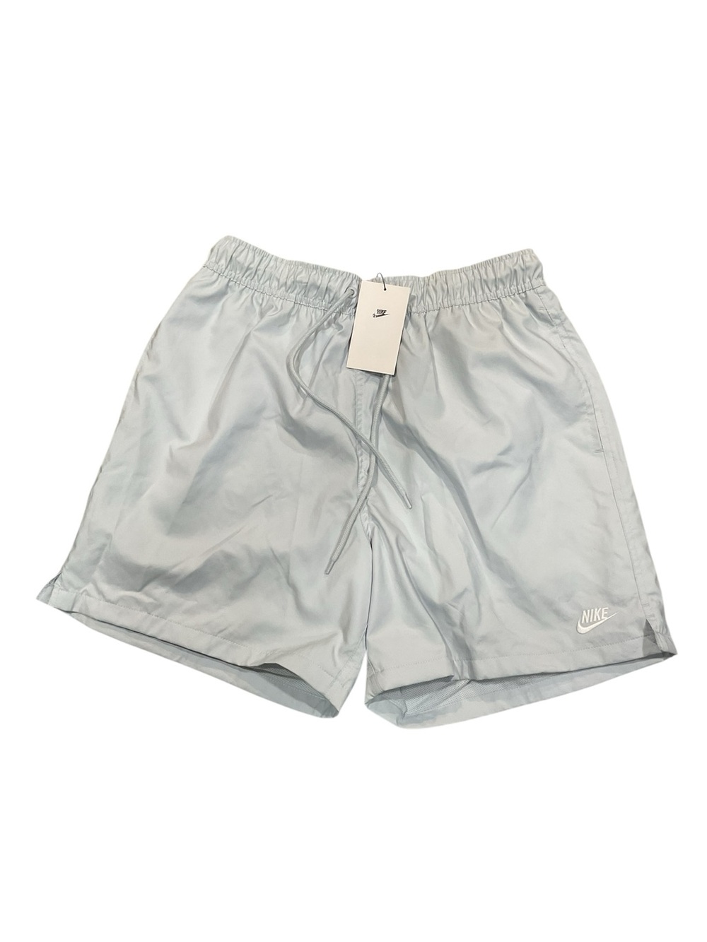Nike Men's Pale Gray Athletic Swim-Style Shorts MEDIUM